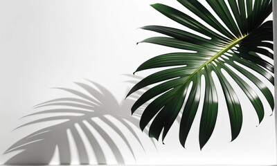 Folha de costela-de-adão fazendo sombra. Palmeira tropical de costela-de-adão em fundo branco ou sem fundo, transparente, png.