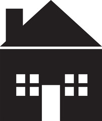 black and white house