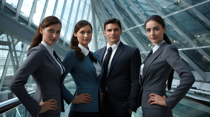 Fototapeta premium portrait of a business team | generative AI