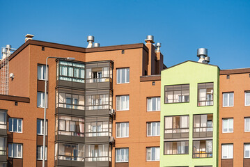 Fototapeta premium Urban planning of new modern multi-storey buildings.