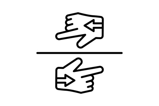 indecisive icon. icon related to confusion. line icon style. simple vector design editable