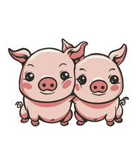 pigs Farm Cute Animals
