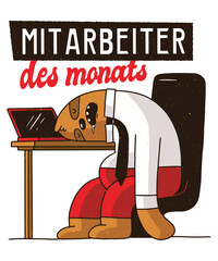 Mitarbeiter des monats Sloth Work Sleepy