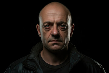 White lifestyle head background face shirt person caucasian adult isolated men portrait bald male