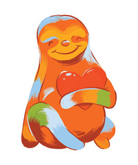 Sloth Cute Lovely Hug