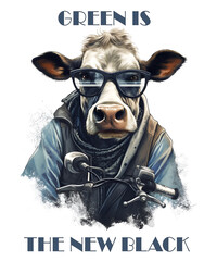 Green is the new black Vegan Cow Quotes Inspiration Vegans