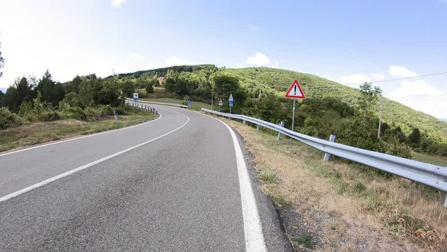 SS62 mountain road next to Cassio, municipality of Terenzo, province of Parma, region Emilia-Romagna, Italy