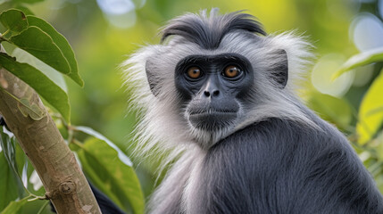 Obraz premium Dusky Leaf Monkey, AI Generative.