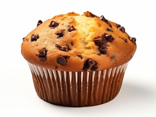 Delicious Indulgence: Dive Into a Heavenly Chocolate Chip Muffin Generative AI