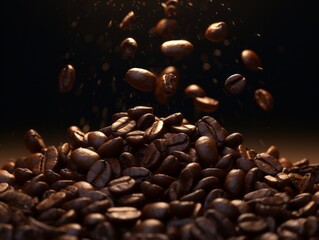 Discover the Art of Perfect Roast: An In-depth Journey through Dark Brown Coffee Beans Generative AI