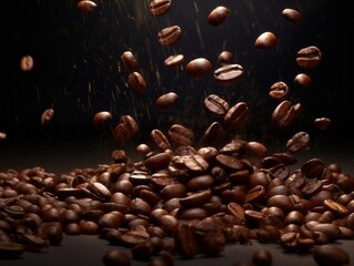 Mesmerizing Dance of Coffee Beans: Discover the Journey of Your Favorite Brew Generative AI