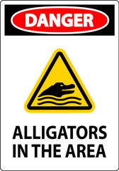 Danger Alligators In The Area Sign