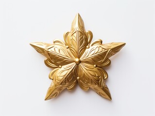 Stunning Golden Star Ornament: Perfect for Luxurious Decorations Generative AI