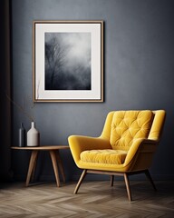 Luxurious Golden Armchair: Elevate Your Living Space with Vintage Charm Generative AI