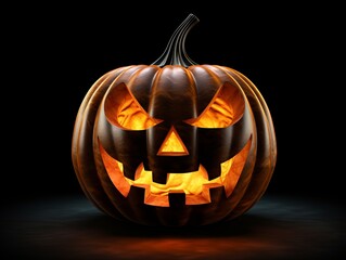 Stunning Solo Halloween Pumpkin: A Symbol of Spooky Elegance Generative AI