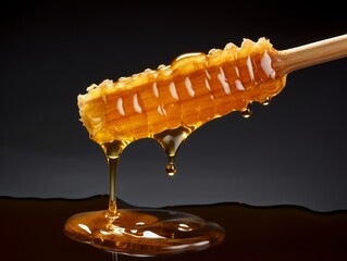 Spectacular Golden Honey Drip: The Art and Allure of Nature's Sweet Gold! Generative AI