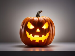 Enchanting Jack-O'-Lantern Pumpkin: Perfect Icon of Halloween Generative AI