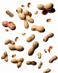 Spectacular Mid-Air Display of Peanuts: Nature's Unseen Beauty! Generative AI