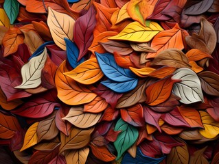 Unleashing the Beauty of Autumn: A Kaleidoscope of Vibrant Fall Leaves Generative AI