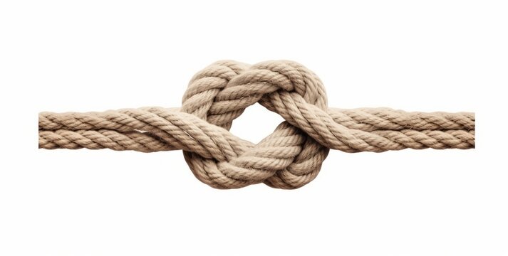 Master the Art of Knot-Tying with this Captivating Isolated Rope Image! Generative AI