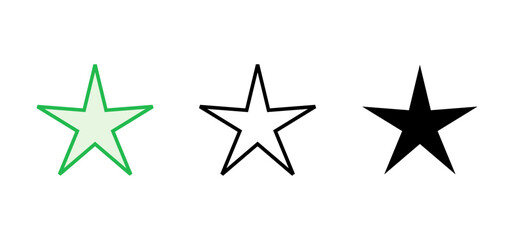 Star Icon set. rating icon vector. favourite star icon