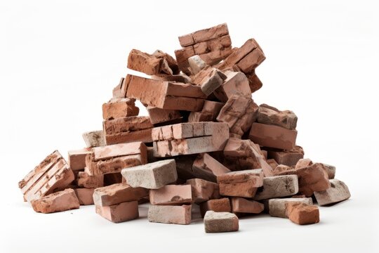Unveiling the Hidden Artistry: A Standalone Smashed Brick Isolated & Beautifully Stacked Generative AI