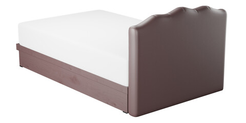 Modern Elegance: Bed  for Stylish Living Spaces transparent png white background bedroom furniture architectural visualization interior