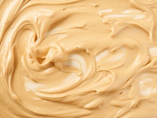 Experience the Delicious Smoothness: A Close-up Exploration of Peanut Butter Texture Generative AI