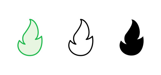 Fire icon set. fire vector icon