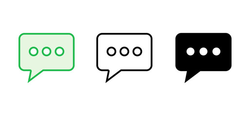 Chat icon set. speech bubble icon. comment icon vector. message. contact us