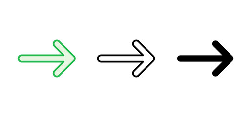 Obraz premium Arrow icon set. Arrow symbol. Arrow sign for your web design.