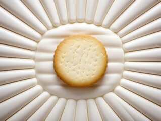 Delightfully Fresh and Tasty: Perfect O-Shaped White Biscuit Dough! Generative AI