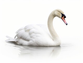Exquisite White Swan: A Captivating Showcase of Pure Elegance and Grace Generative AI