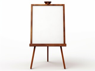 Unleash Your Creativity: Blank Canvas Waiting for Your Masterpiece on a Wooden Easel Generative AI