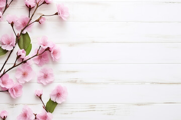 Naklejka na ściany i meble Blossom - Seasonal Floral Composition Created with Generative AI Tools