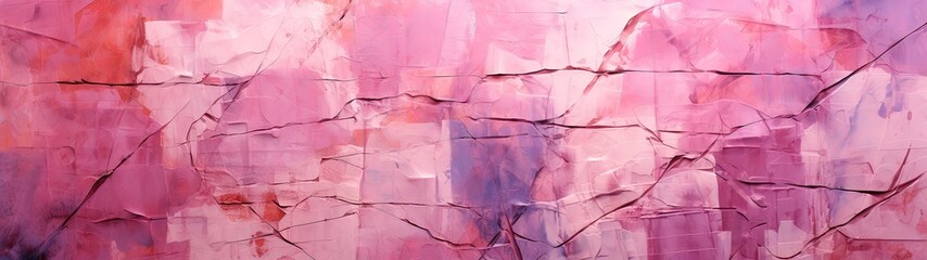 Vibrant Abstract Painting with Cracked Surface and Expressive Brushstrokes