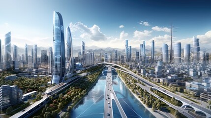 Compact and efficient megacities: A snapshot of a city with smart planning, compact buildings and e