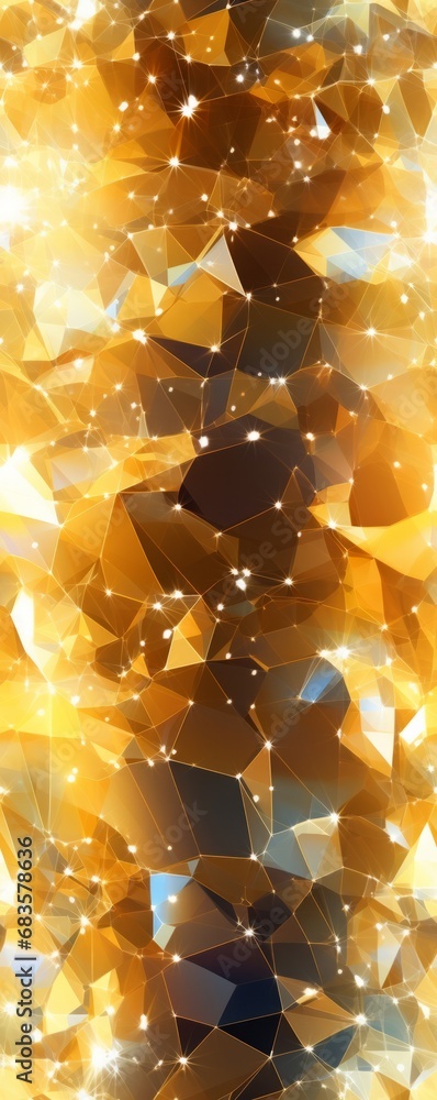 Wall mural a seamless tile of abstract white and gold luminous pattern. generative ai.