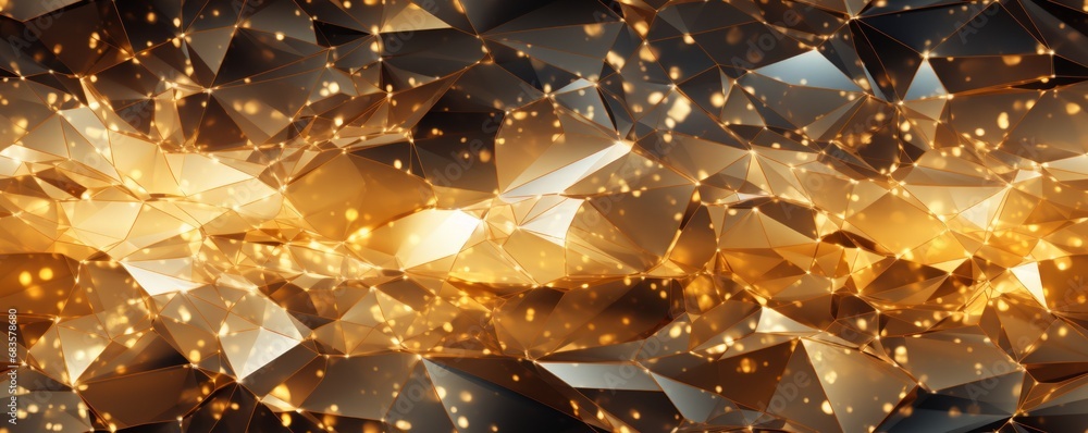 Wall mural a seamless tile of abstract white and gold luminous pattern. generative ai.