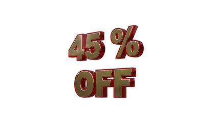 45% off 3D render