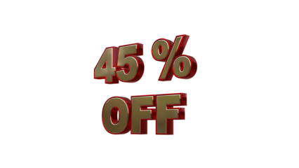 45% off 3D render