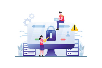 Cyber Security Web Illustration