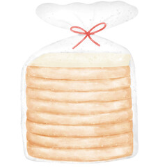 Bread isolated on white