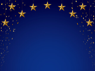 星飾り、紙吹雪、金6