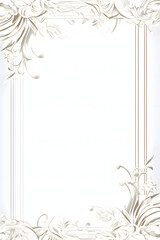 Abstract White Ornate background. Invitation and celebration card.