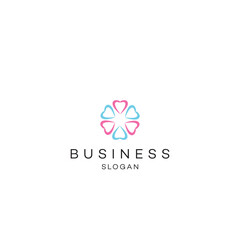 Hearts shape love youth collaboration dental youth logo design business solution abstract vector brand flat Icon design vector modern minimal style illustration emblem sign symbol logotype typography