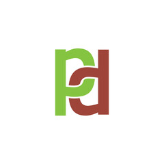 letter pd logo design business solution abstract vector brand flat Icon design vector modern minimal style illustration emblem sign symbol logotype typography