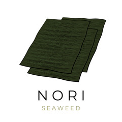 logo illustration Cartoon Sheets of dried seaweed  © Ricky