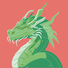 Dragon New Year banner. poster vector purple fabulous Dragon. Chinese 2024 Set of symbols of Chinese New Year - dragon. Magic animal