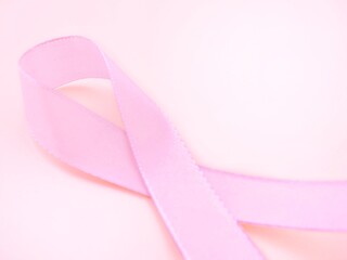 Pink cáncer ribbon close up